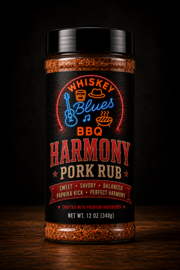 Whiskey Blues BBQ Harmony Pork Rub - Sweet & Savory Pork Seasoning for Ribs, Pulled Pork, Pork Shoulder, Pork Chops & BBQ