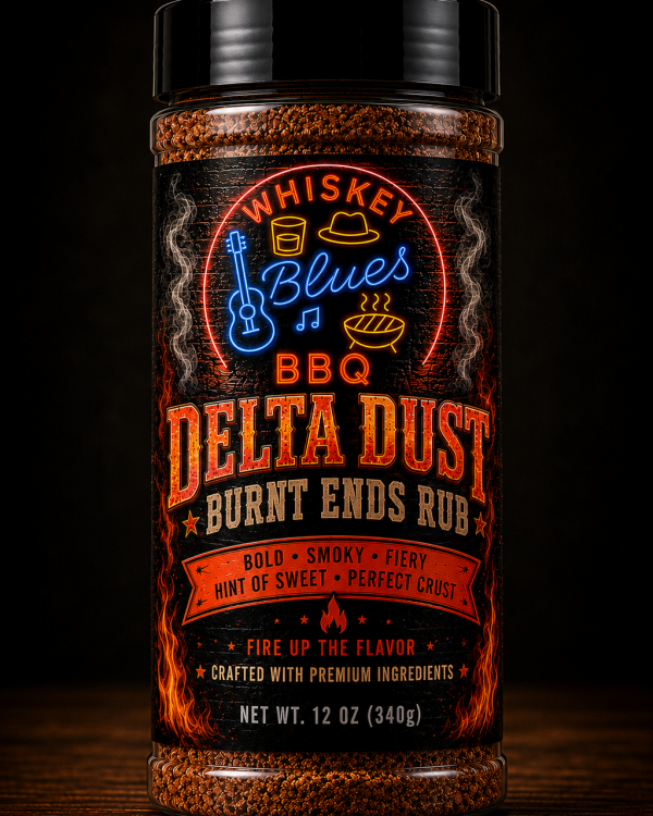 Whiskey Blues BBQ Delta Dust Burnt Ends Rub - Sweet & Savory BBQ Seasoning for Brisket Burnt Ends, Pork Belly Burnt Ends, Caramelized Bark and Smoking