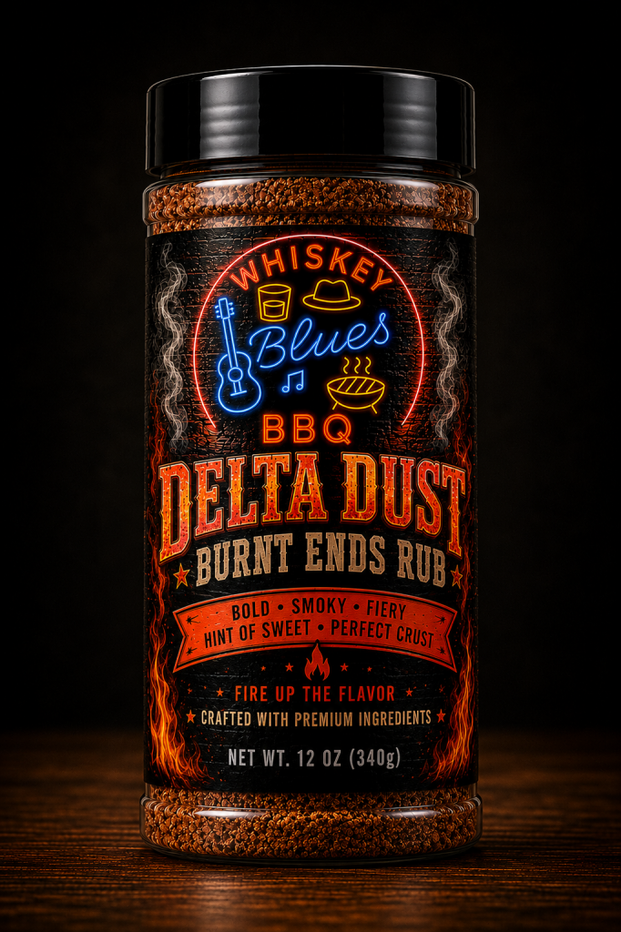 Whiskey Blues BBQ Delta Dust Burnt Ends Rub - Sweet & Savory BBQ Seasoning for Brisket Burnt Ends, Pork Belly Burnt Ends, Caramelized Bark and Smoking